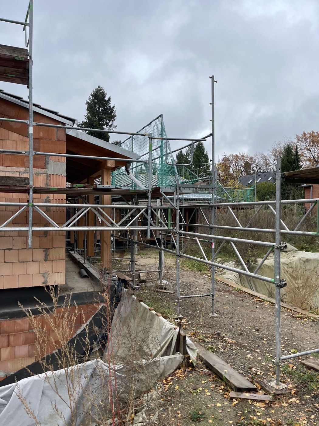 Rohbau eines Einfamilienhauses in Kleinmachnow